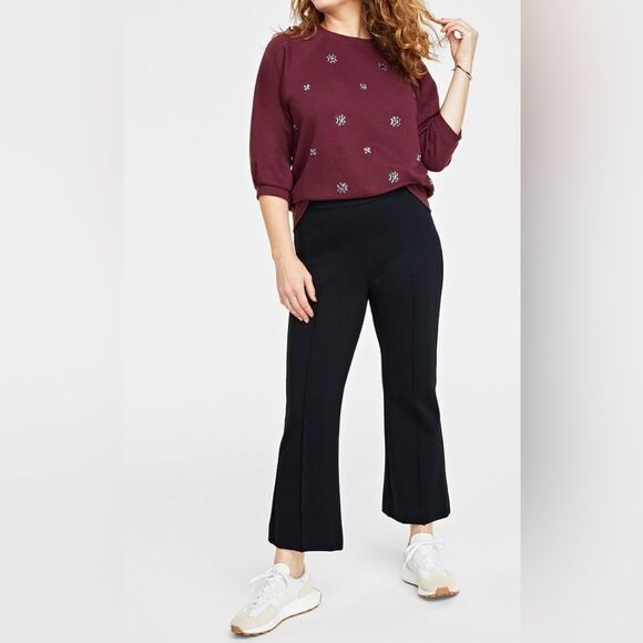 On 34th/Macy'sWomen's Ponte Kick-Flare Ankle Pants XSmall Short - Picture 1 of 7